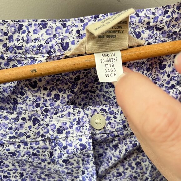 Duluth Trading Tunic Womens Size L Purple Floral Wrinkle Fighter Top - Picture 4 of 5